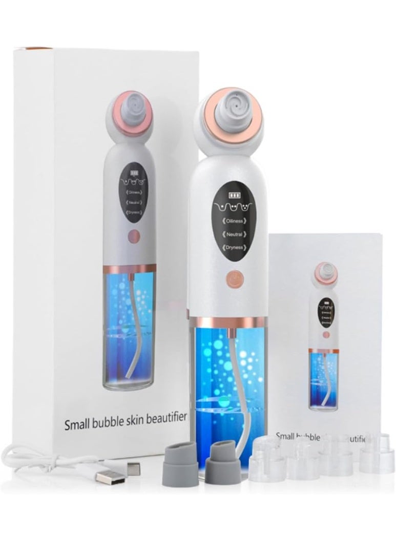 Electric Facial Oil Suction & Pore Cleaner Device, Blackhead Remover with Mini Water Bubble System, USB Rechargeable Deep Pore Cleaning Tool with Multiple Modes and Suction Heads - Image 1